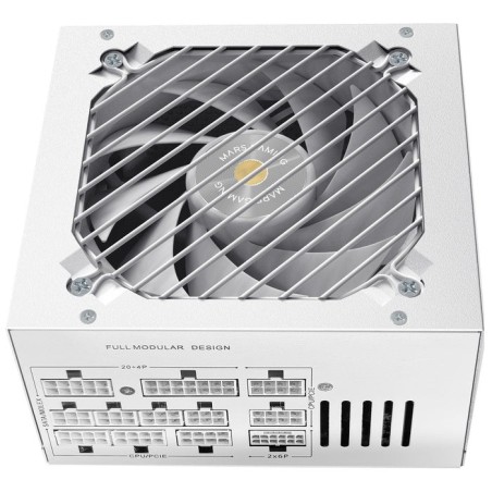 Fuente de alimentacion mars gaming 850w modular atx 3.1 80+ gold 140mm silent blanco