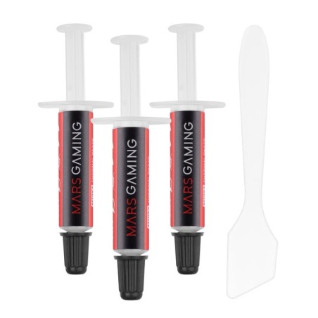 Pasta disipadora mars gaming mt0x3 pack 3 material nanotecnologico no conductor ultra eficiencia 6w