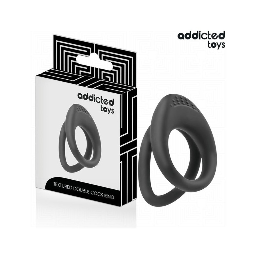 Addicted toys - anillo texturizado doble para el pene