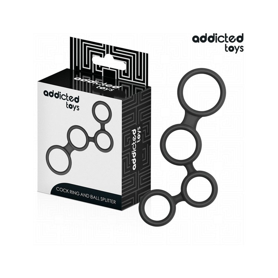 Addicted toys - anillo para el pene con divisores para testículos