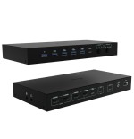 I-tec usb-c kvm docking station for 3 hosts 2xhdmi 1xglan 1xusb-c gen2 3x usb-a gen2 2x usb-a 1.1 1xaudio 1xmic pd 1x 92w 2x 65w