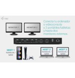 I-tec usb-c kvm docking station for 3 hosts 2xhdmi 1xglan 1xusb-c gen2 3x usb-a gen2 2x usb-a 1.1 1xaudio 1xmic pd 1x 92w 2x 65w