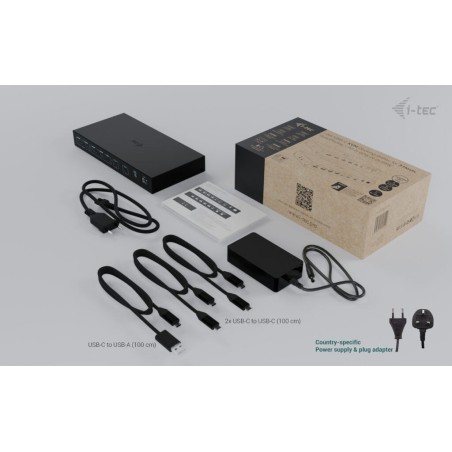 I-tec usb-c kvm docking station for 3 hosts 2xhdmi 1xglan 1xusb-c gen2 3x usb-a gen2 2x usb-a 1.1 1xaudio 1xmic pd 1x 92w 2x 65w