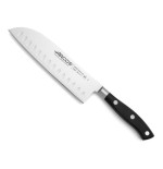 Cuchillo santoku con alveolos serie riviera 180 mm