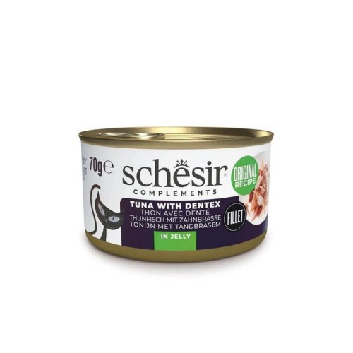 Schesir oceanic adult atún con dentic - comida húmeda para gatos - 70g