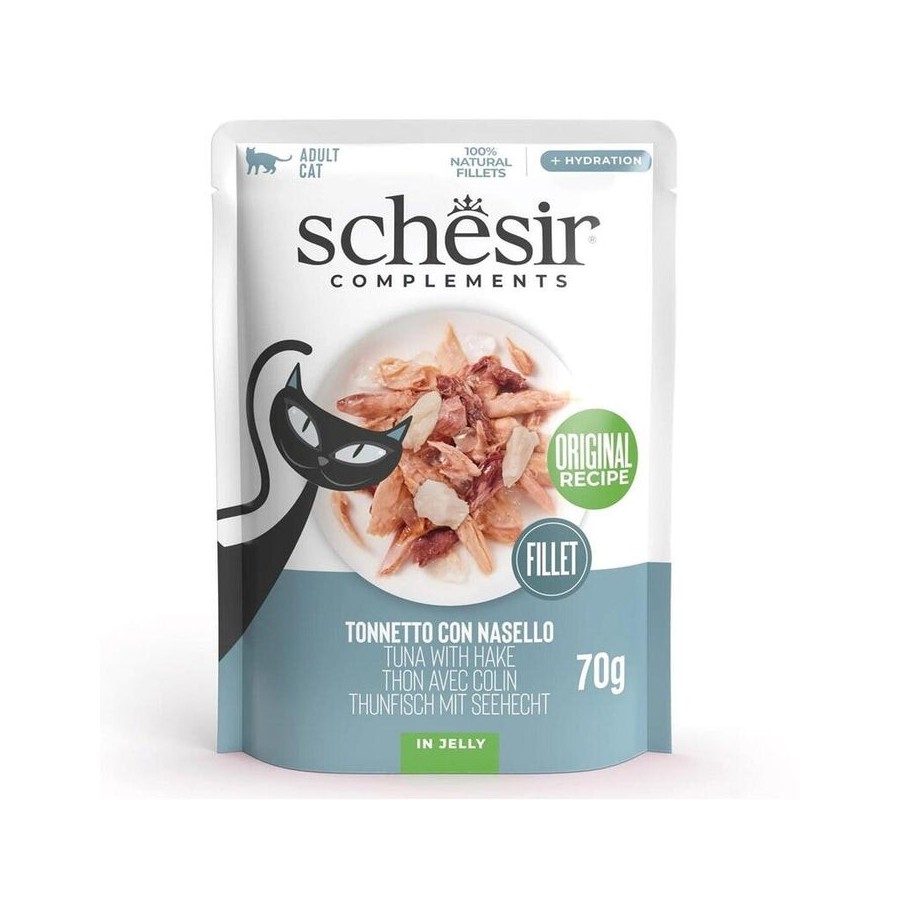 Schesir atún adulto con merluza 70g