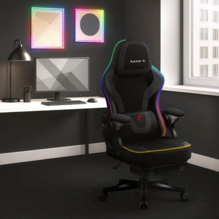 Silla gaming  de malla negra force 4.6 rgb