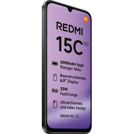 Xiaomi redmi 15c 5g dual sim 4gb ram 128gb - midnight black