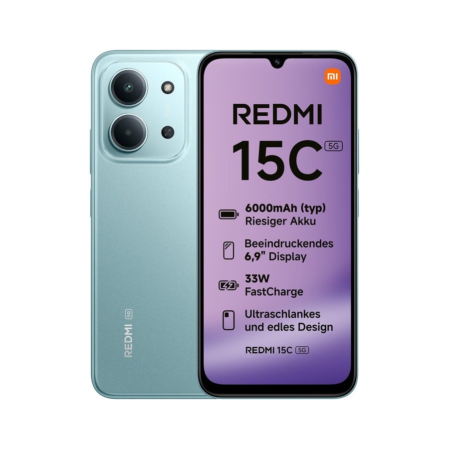 Xiaomi redmi 15c 5g dual sim 4gb ram 128gb - mint green