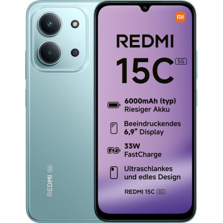 Xiaomi redmi 15c 5g dual sim 4gb ram 128gb - mint green