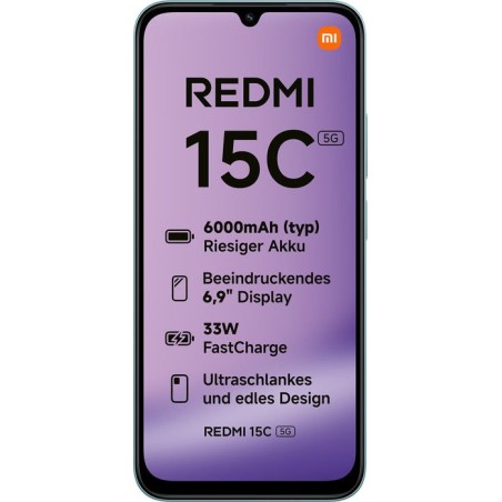 Xiaomi redmi 15c 5g dual sim 4gb ram 128gb - mint green
