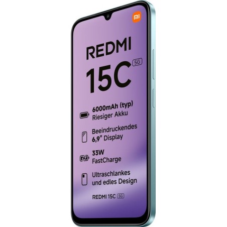 Xiaomi redmi 15c 5g dual sim 4gb ram 128gb - mint green