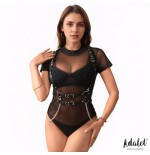 Brenda arnés para pecho cuero vegano con cadenas talla única