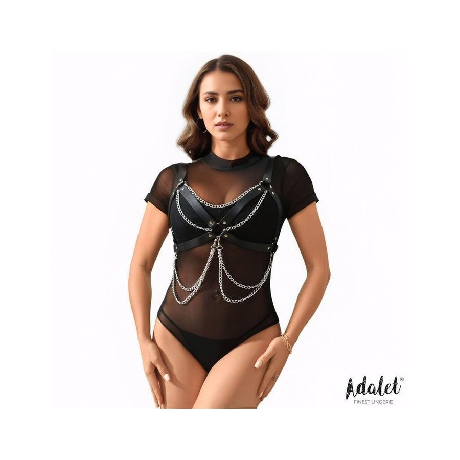 Noelle arnés para pecho cuero vegano con cadenas talla única