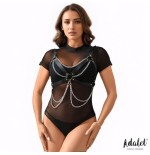 Noelle arnés para pecho cuero vegano con cadenas talla única