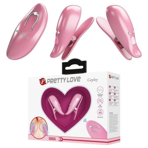 Cailey pinzas para pezones con vibración y control remoto