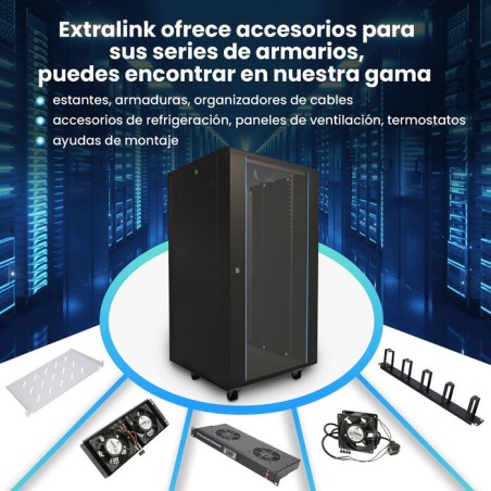 Armario rack de pie extralink 27u 600x800 negro