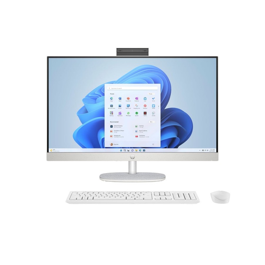 Pc all in one hp aio 27" 27-cr0106ns i3-1315u 8gb 512gb  tactil w11h blanco