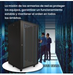 Armario rack de pie extralink 27u 600x800 negro