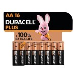 Pack de 16 pilas aa duracell plus power boost dpblr6b16 1.5v alcalinas