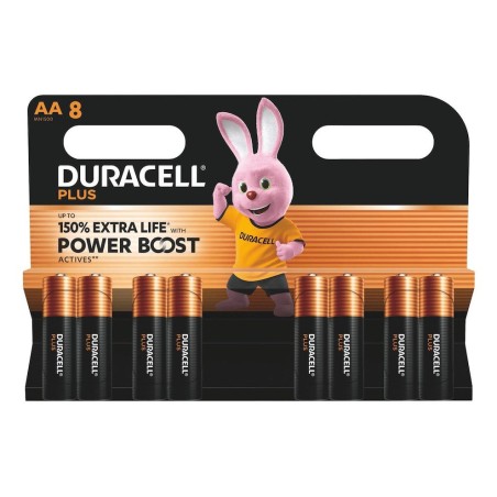 Pack de 8 pilas aa duracell plus power boost dpblr6b8 1.5v alcalinas
