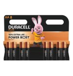 Pack de 8 pilas aa duracell plus power boost dpblr6b8 1.5v alcalinas
