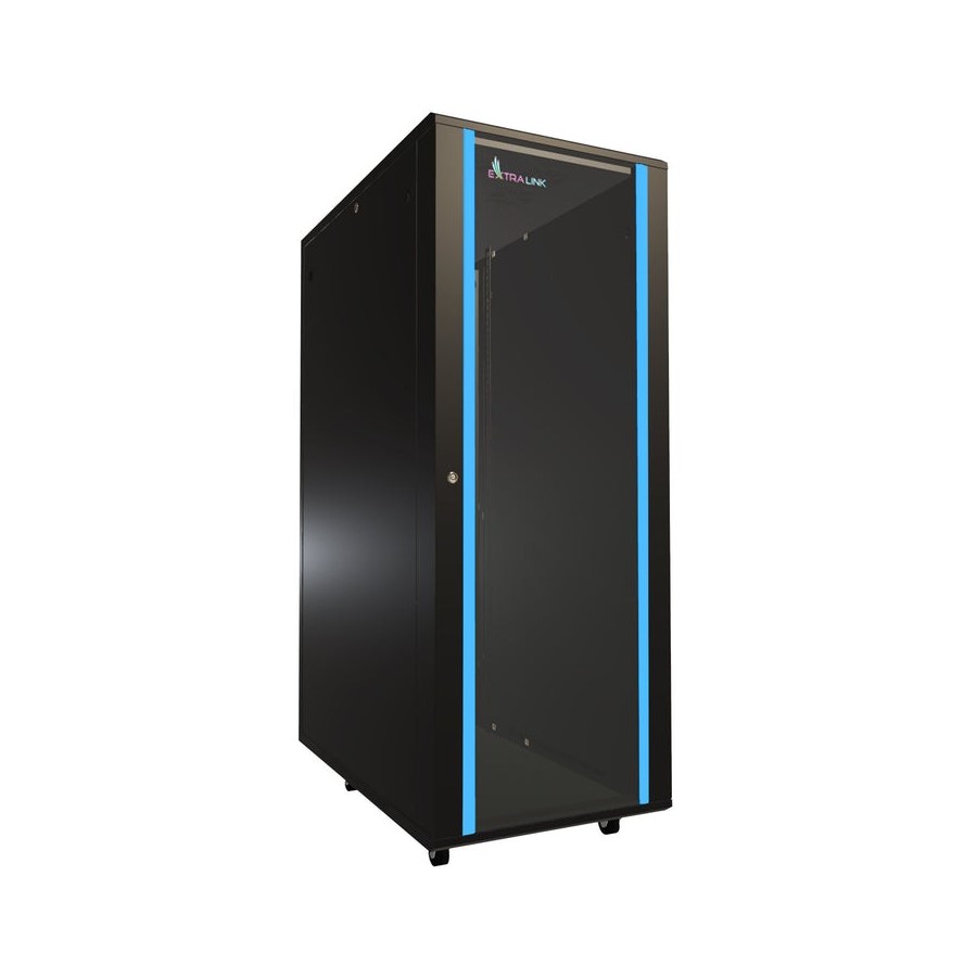 Extralink armario 32u 600x1000 standing rackmount cabinet black