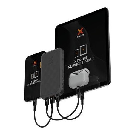 Power bank fuel series fs-5101 10000mah negro xtorm 10000mah/ hasta 20w/ 2xusb-c, 1xusb-a/ lcd