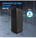 Extralink armario 32u 600x1000 standing rackmount cabinet black