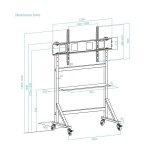 Soporte suelo ruedas "optimus" 60-105"