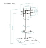 Soporte suelo "minos" 37-70" rotación 90°