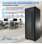 Extralink 37u armario 600x1000 standing rackmount cabinet black