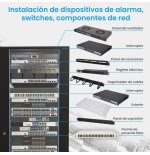 Extralink 37u armario 600x1000 standing rackmount cabinet black