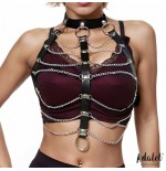 Hilda arnés de pecho con cadenas cuero vegano talla única
