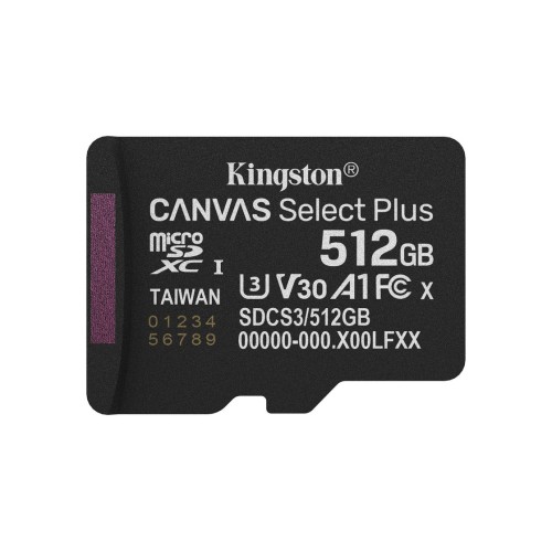 Memory micro sdxc 512gb uhs-i/sdcs3/512gbsp kingston