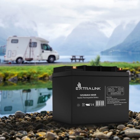 Extralink akumulator battery accumulator 12v 40ah - batterie - 40.000 mah sealed lead acid (vrla) 13.5 v 12 ah