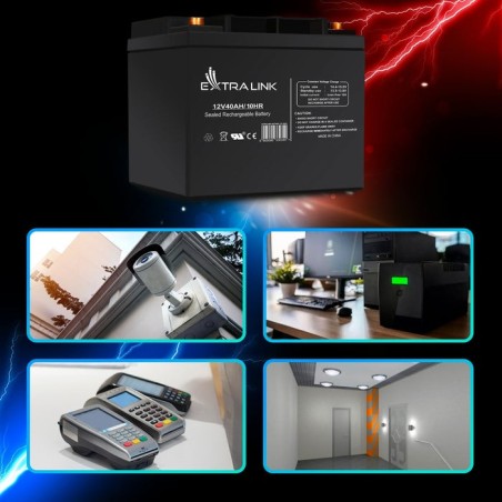 Extralink akumulator battery accumulator 12v 40ah - batterie - 40.000 mah sealed lead acid (vrla) 13.5 v 12 ah
