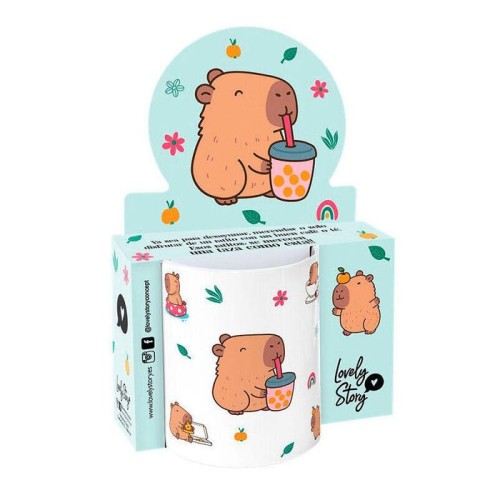 Taza blubble tea capibara 330ml