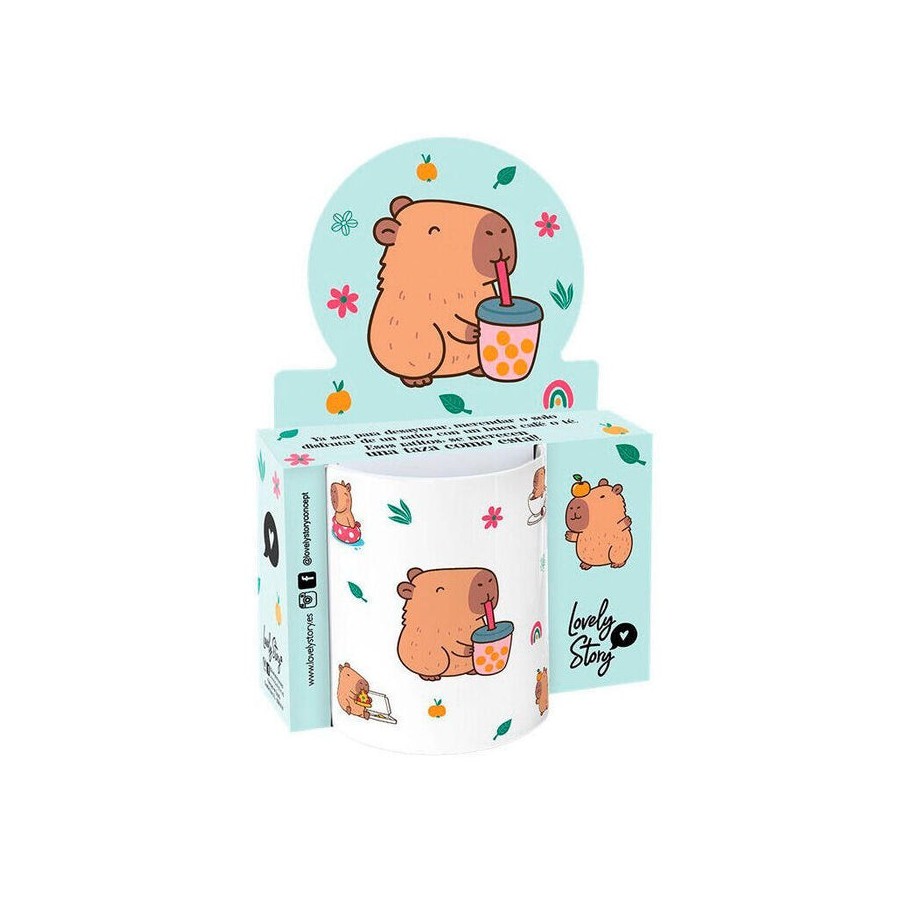 Taza blubble tea capibara 330ml
