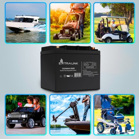 Extralink akumulator battery accumulator 12v 40ah - batterie - 40.000 mah sealed lead acid (vrla) 13.5 v 12 ah