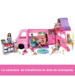 Mattel barbie super abenteuer-camper spielset (mit dachzelt, grill mit farbwechseleffekt und 60 zubehörteilen) hrj78