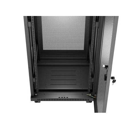Lanberg rack cabinet 19 free-standing 32u 600x600 flat pack mesh door lcd black
