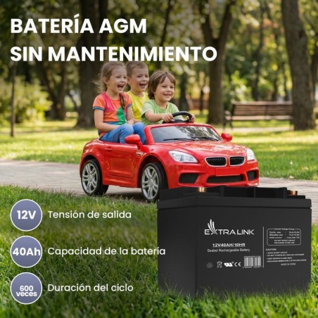 Extralink akumulator battery accumulator 12v 40ah - batterie - 40.000 mah sealed lead acid (vrla) 13.5 v 12 ah
