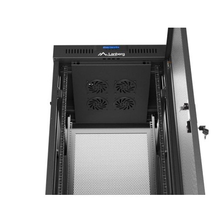 Lanberg rack cabinet 19 free-standing 37u 600x600 flat pack mesh door lcd black