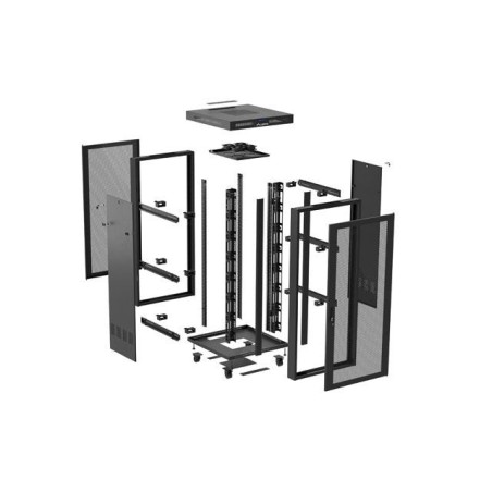 Lanberg rack cabinet 19 free-standing 37u 800x800 flat pack mesh door lcd black