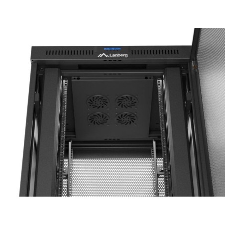 Lanberg rack cabinet 19 free-standing 37u 800x800 flat pack mesh door lcd black
