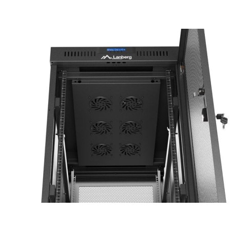 Lanberg rack cabinet 19 free-standing 32u 600x1000 flat pack mesh door lcd black
