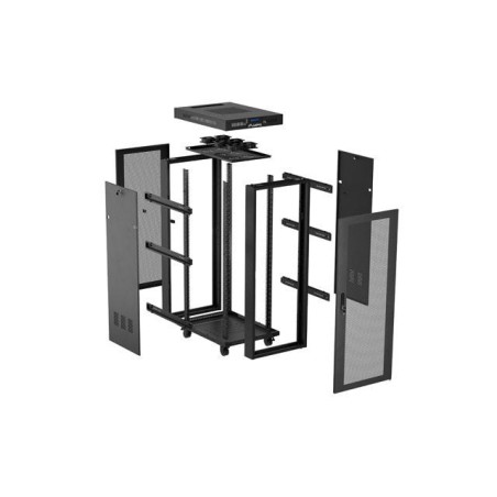 Lanberg rack cabinet 19 free-standing 32u 600x1000 flat pack mesh door lcd black