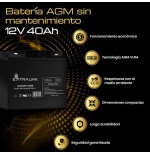 Extralink akumulator battery accumulator 12v 40ah - batterie - 40.000 mah sealed lead acid (vrla) 13.5 v 12 ah