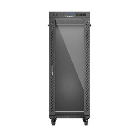 Lanberg rack cabinet 19 free-standing 32u 600x1000 flat pack glass door lcd black